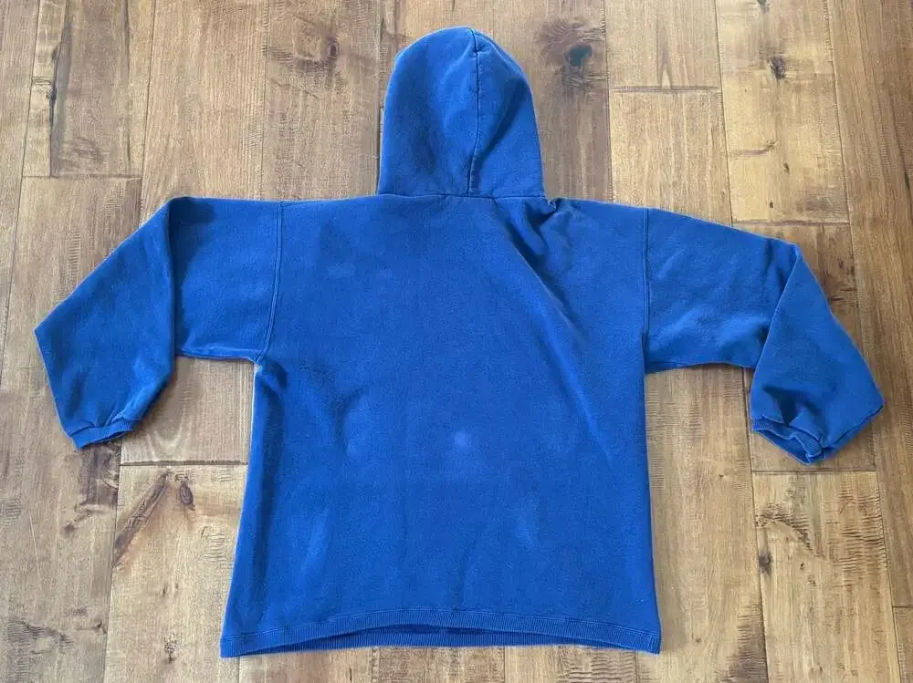 Vintage Adidas Embroidered Logo Pullover Hoodie Blue